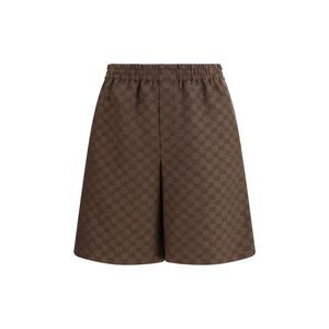 Gucci Brown Linen Bermuda Men's Shorts